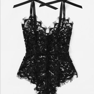 Eyelash Lace Teddy Bodysuit